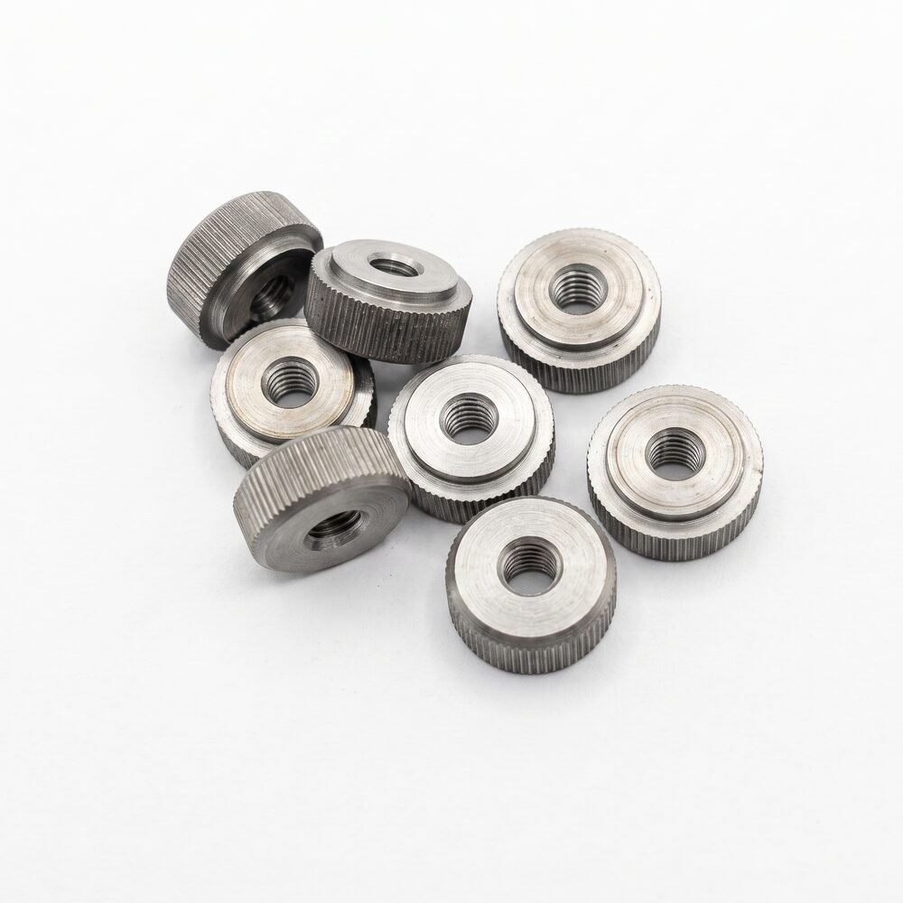 Tuercas moleteadas de acero inoxidable